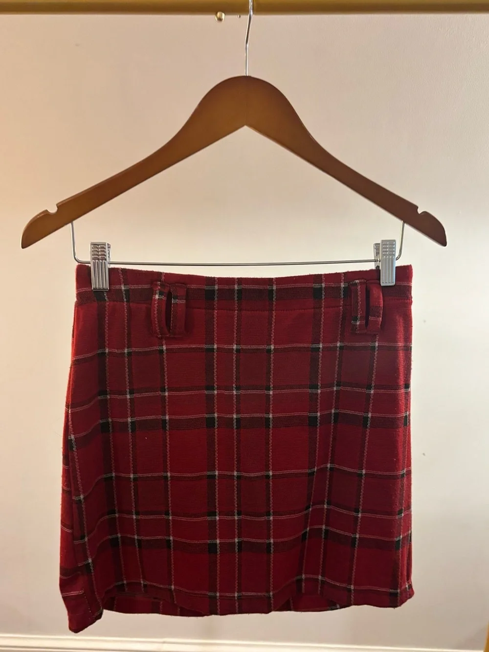 abercrombie kids Red Plaid Mini Skirt